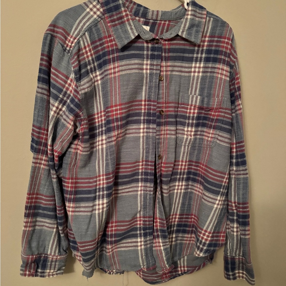 American Eagle Outfitters Plaid Button-Down Shirt